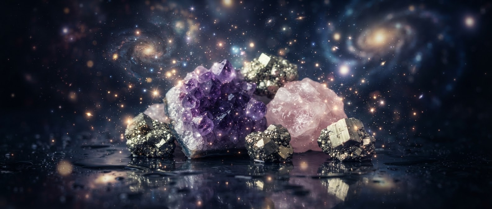 A selection of gemstone jewellery and keepsakes